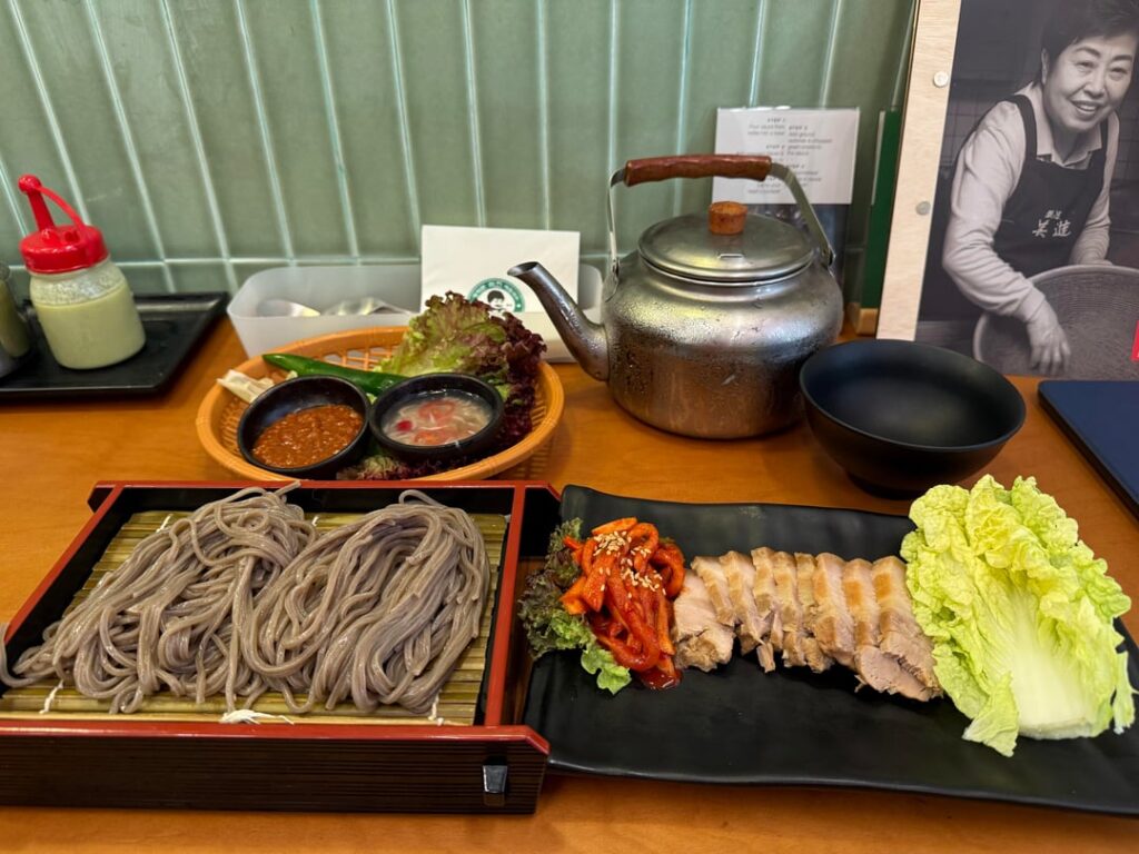Buckwheat Noodles and Pork Bossam