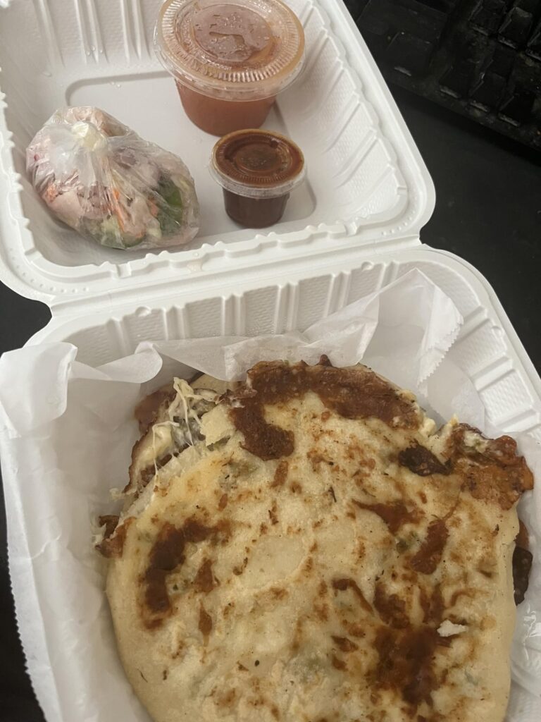 Delicious pupusas on the west side