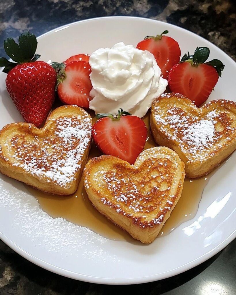heart shaped French toast