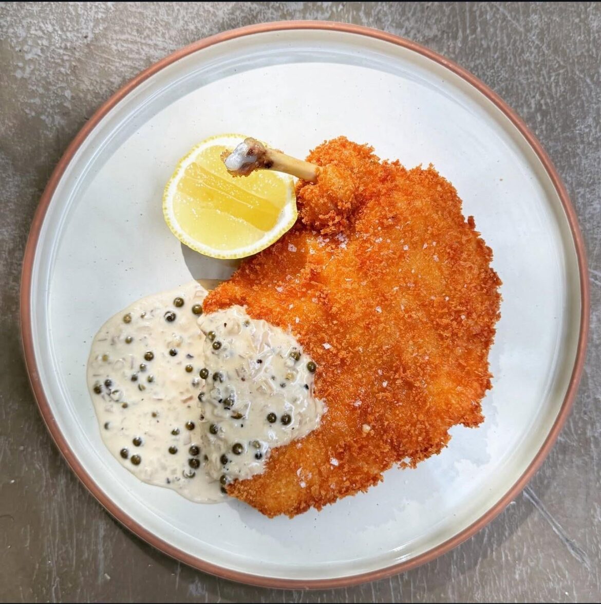 [Homemade] Airline Chicken Schnitzel au Poivre
