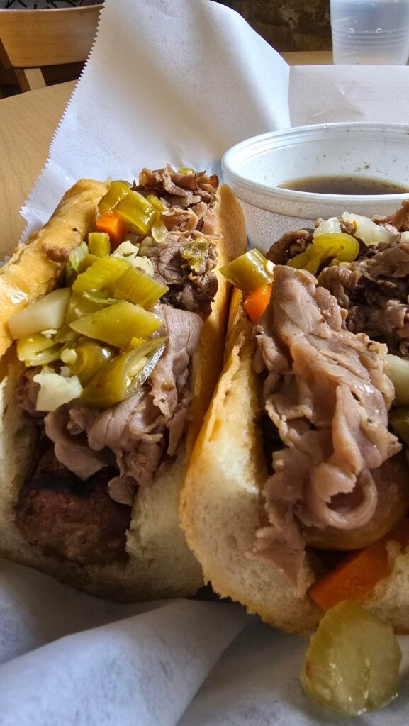 Combo beef and Italian sausage from Lucia's