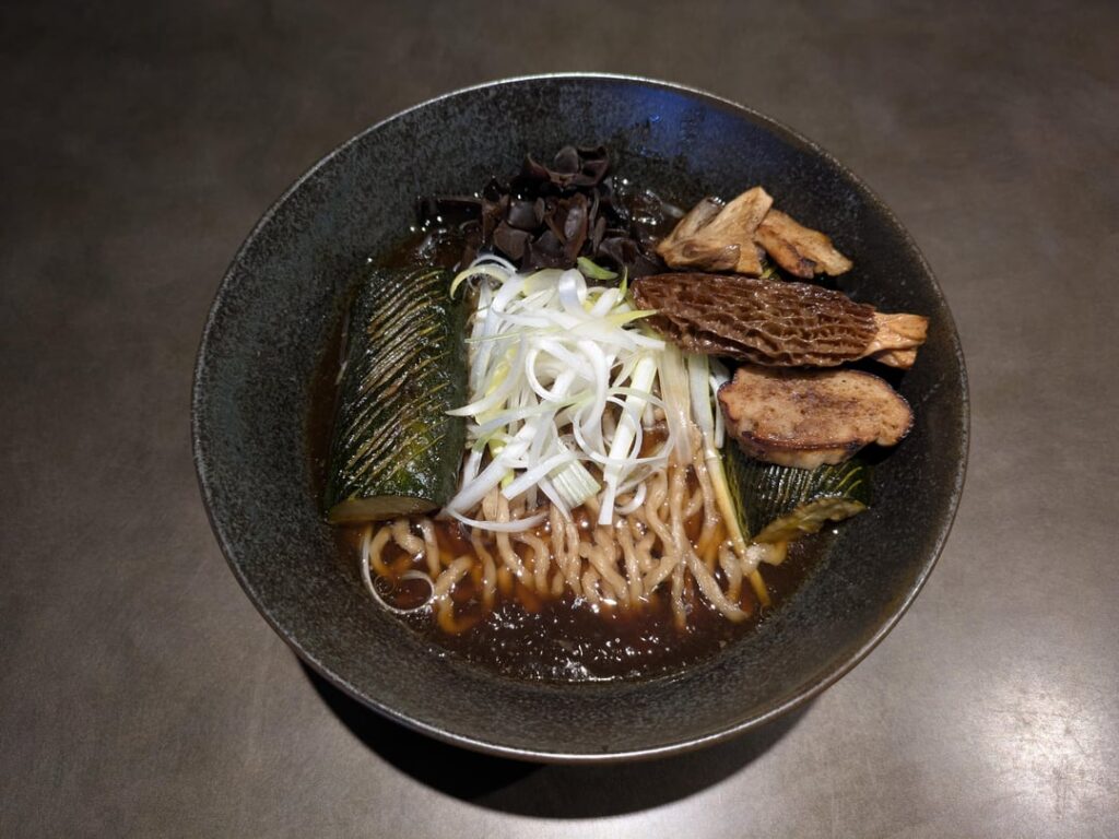 Homemade mushrooms shoyu ramen