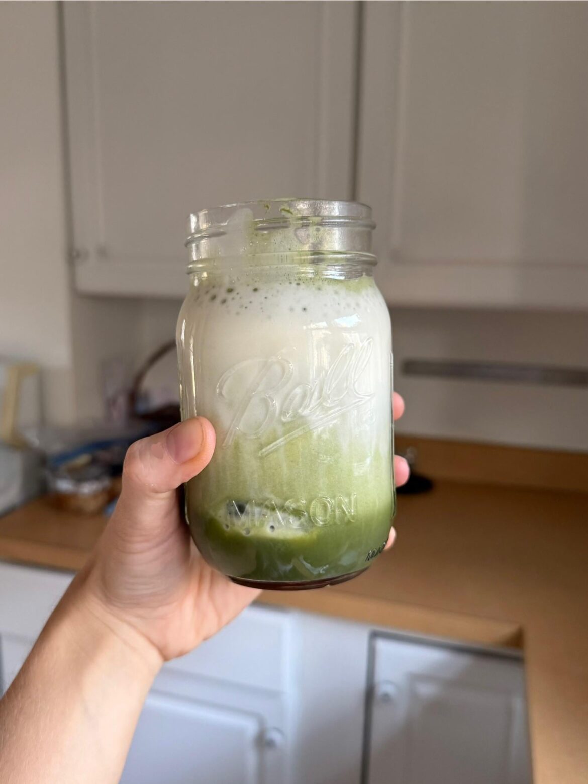 Delicious frothy matcha latte for only 36 calories — recipe in caption Delicious frothy matcha latte for only 36 calories — recipe in caption