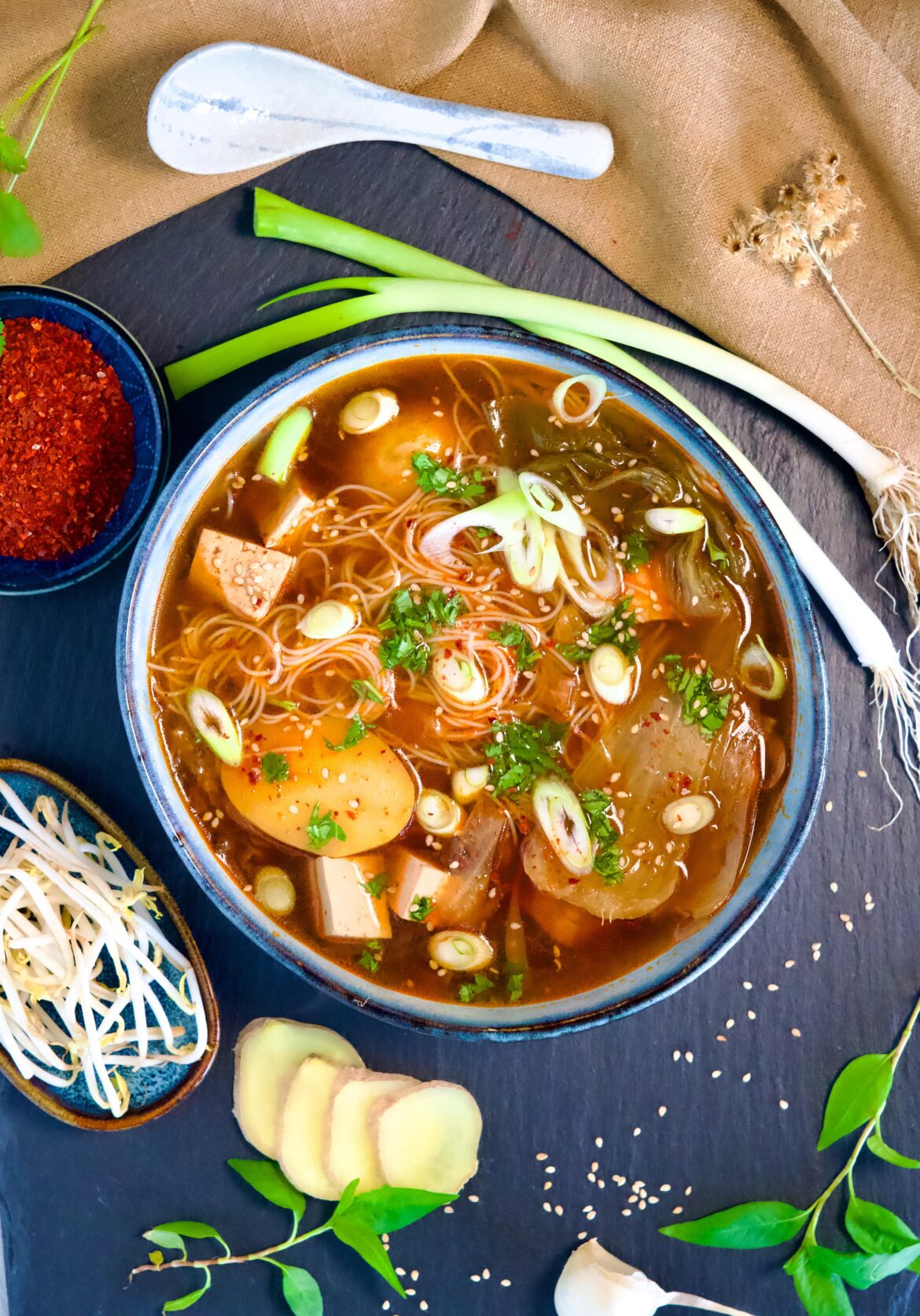 I made korean stew with potatoes