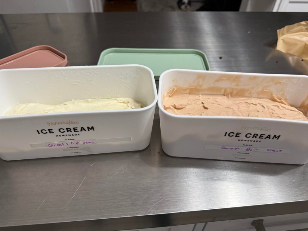 Cereal (Frosted Flakes) Milk Ice Cream and Root Beer Float