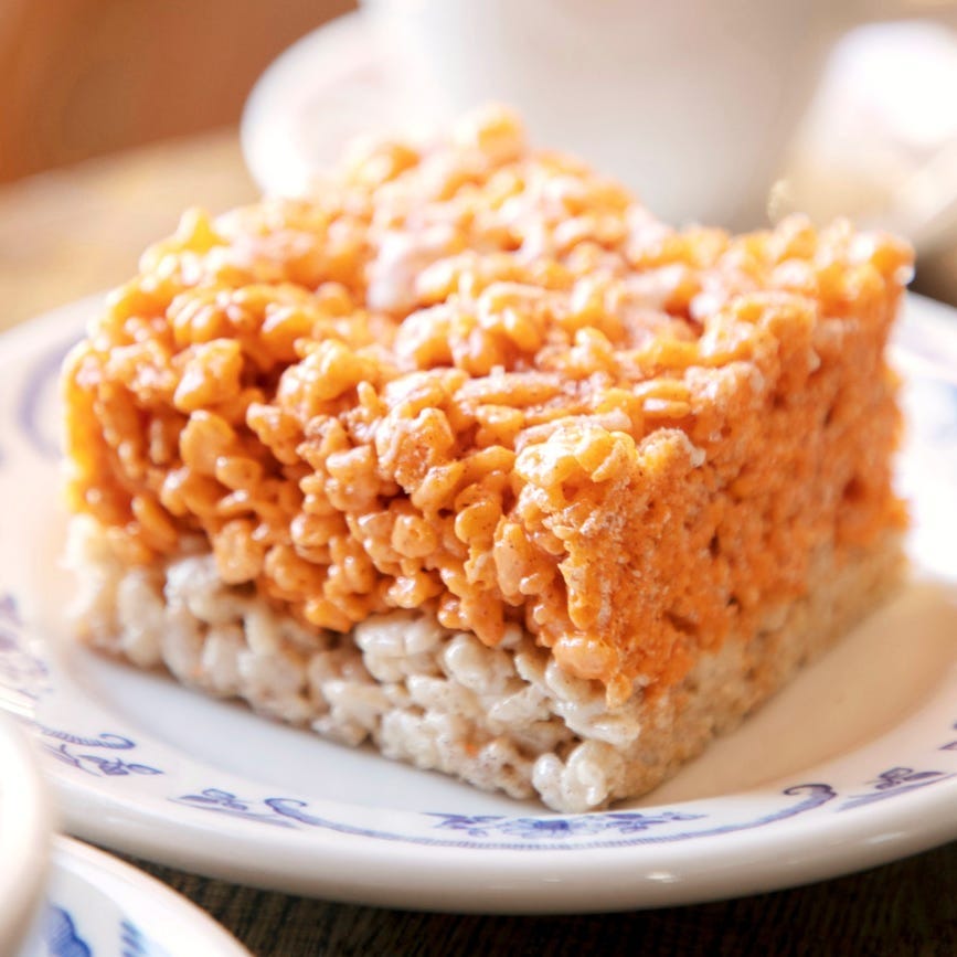 halloween potluck ideas pumpkin spice cereal treat