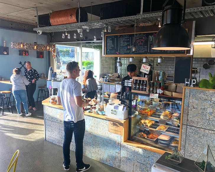 The interior of Harlan Pepper Food Co.