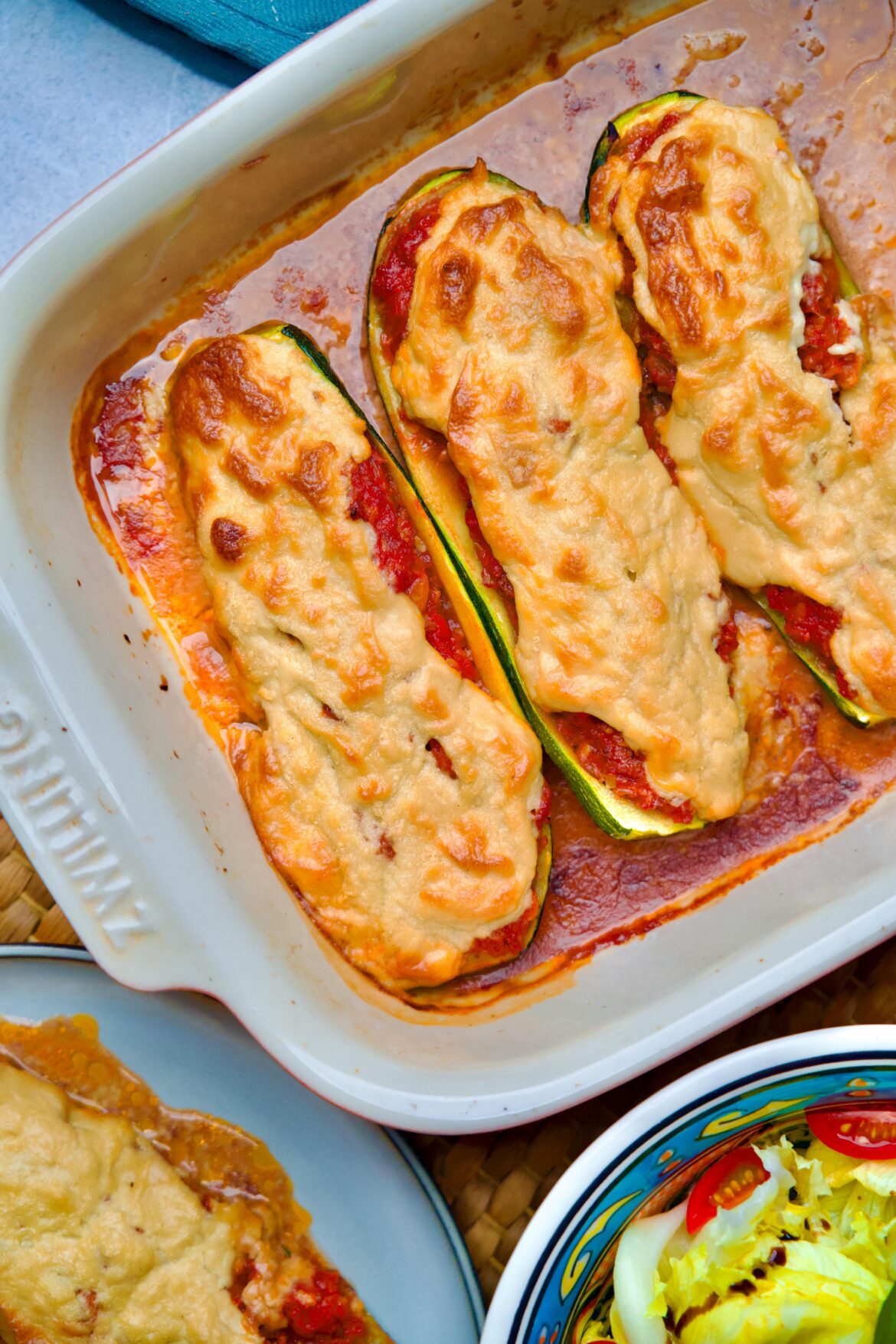 Vegan Baked Zucchini Boats