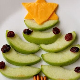 healthy christmas snacks apple tree
