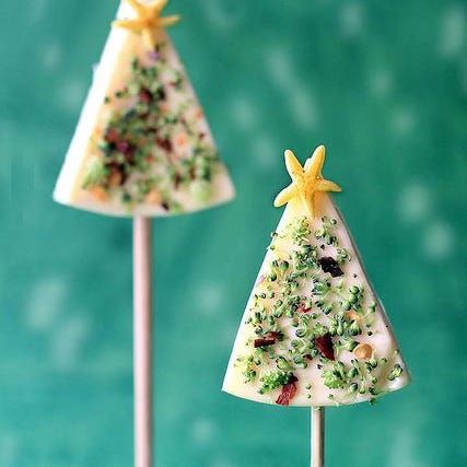 christmas snacks cheese wedge trees
