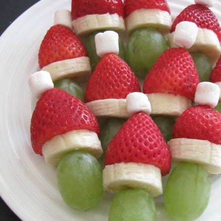 healthy christmas snacks grinch kabobs