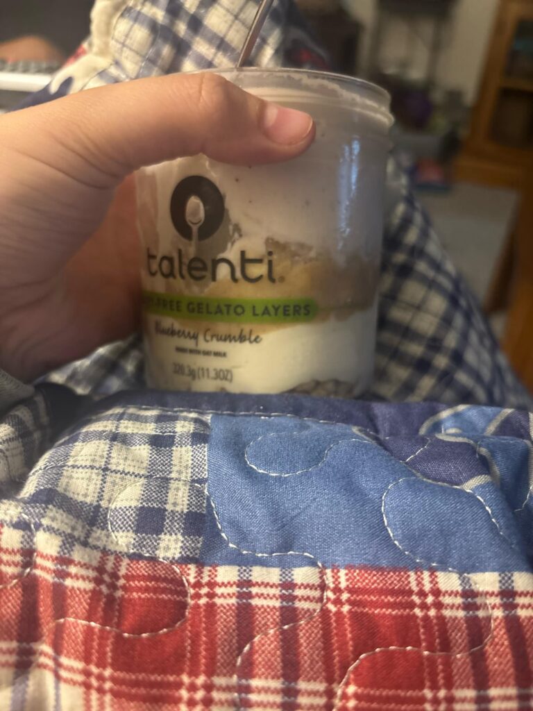 They stole my blueberry crumble talenti