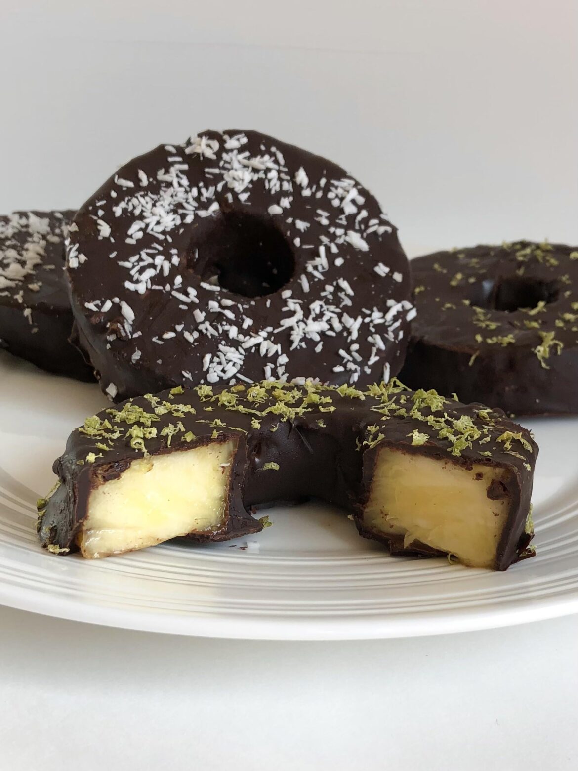 I love these chocolate covered pineapple rings for a simple dessert