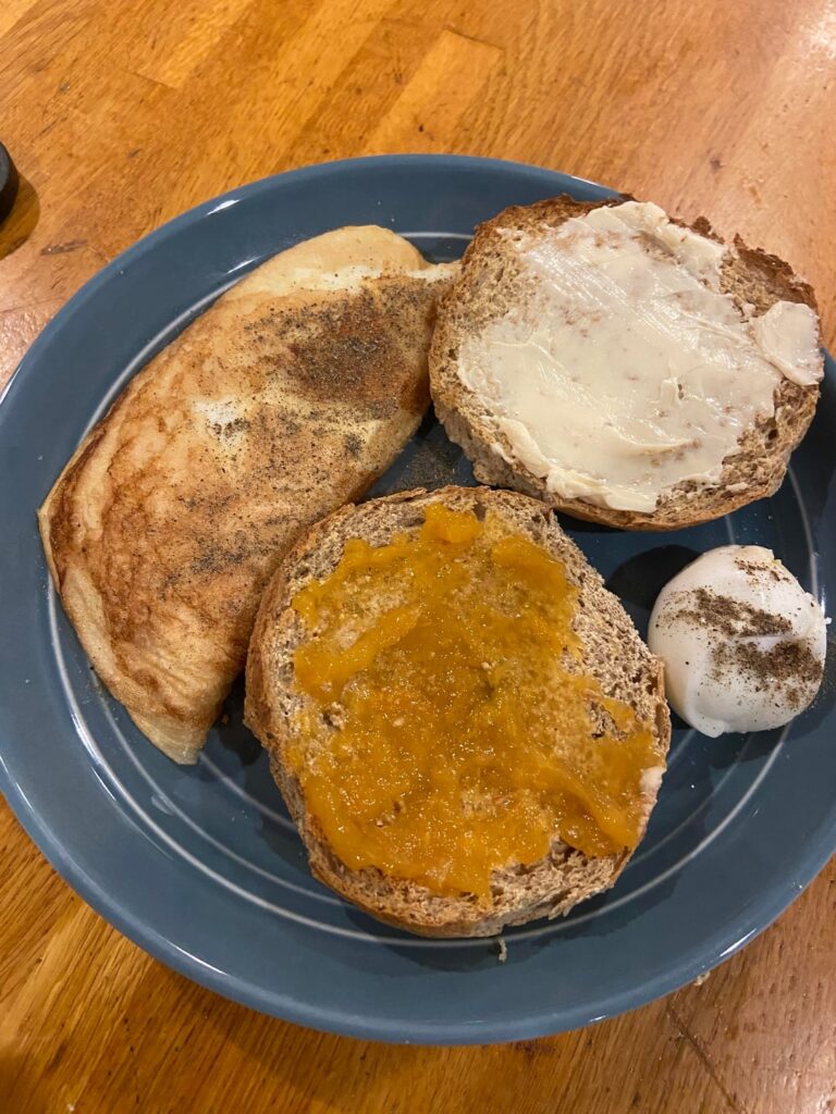 Massive breakfast. 303 calories/42 protein