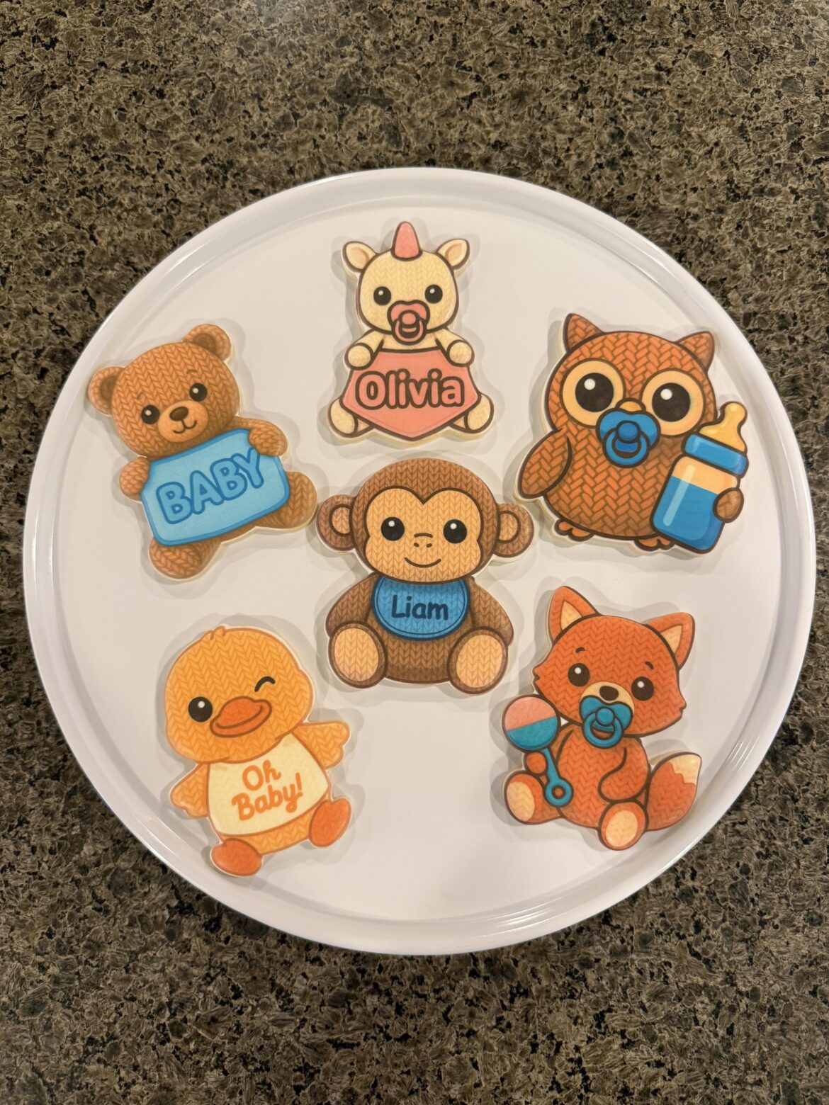 Crocheted Baby Animal Cookies