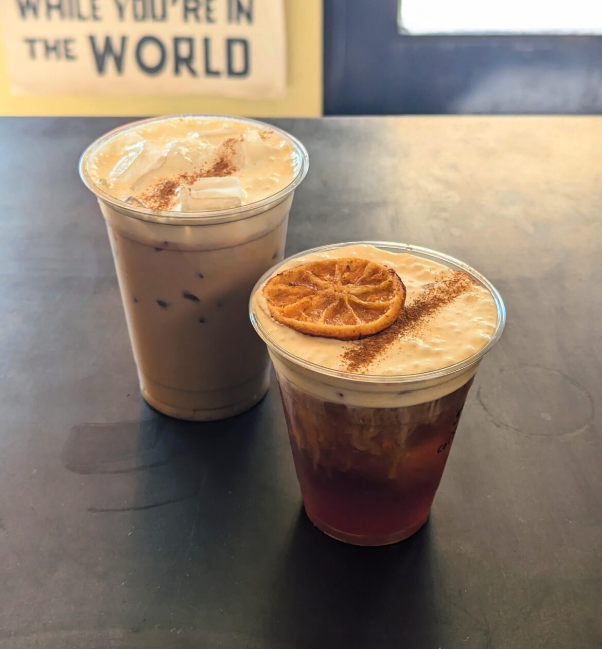 Not quite l'art, but I'm enjoying our fall seasonal drinks right now