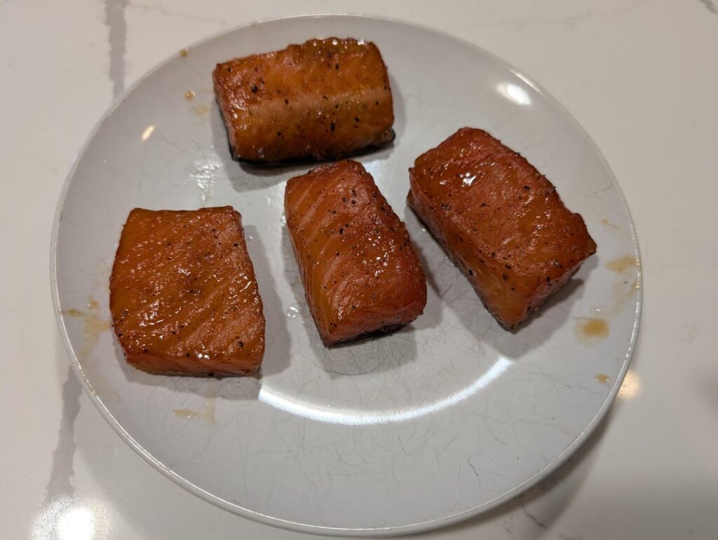 My very first cook! Maple candied salmon My very first cook! Maple candied salmon