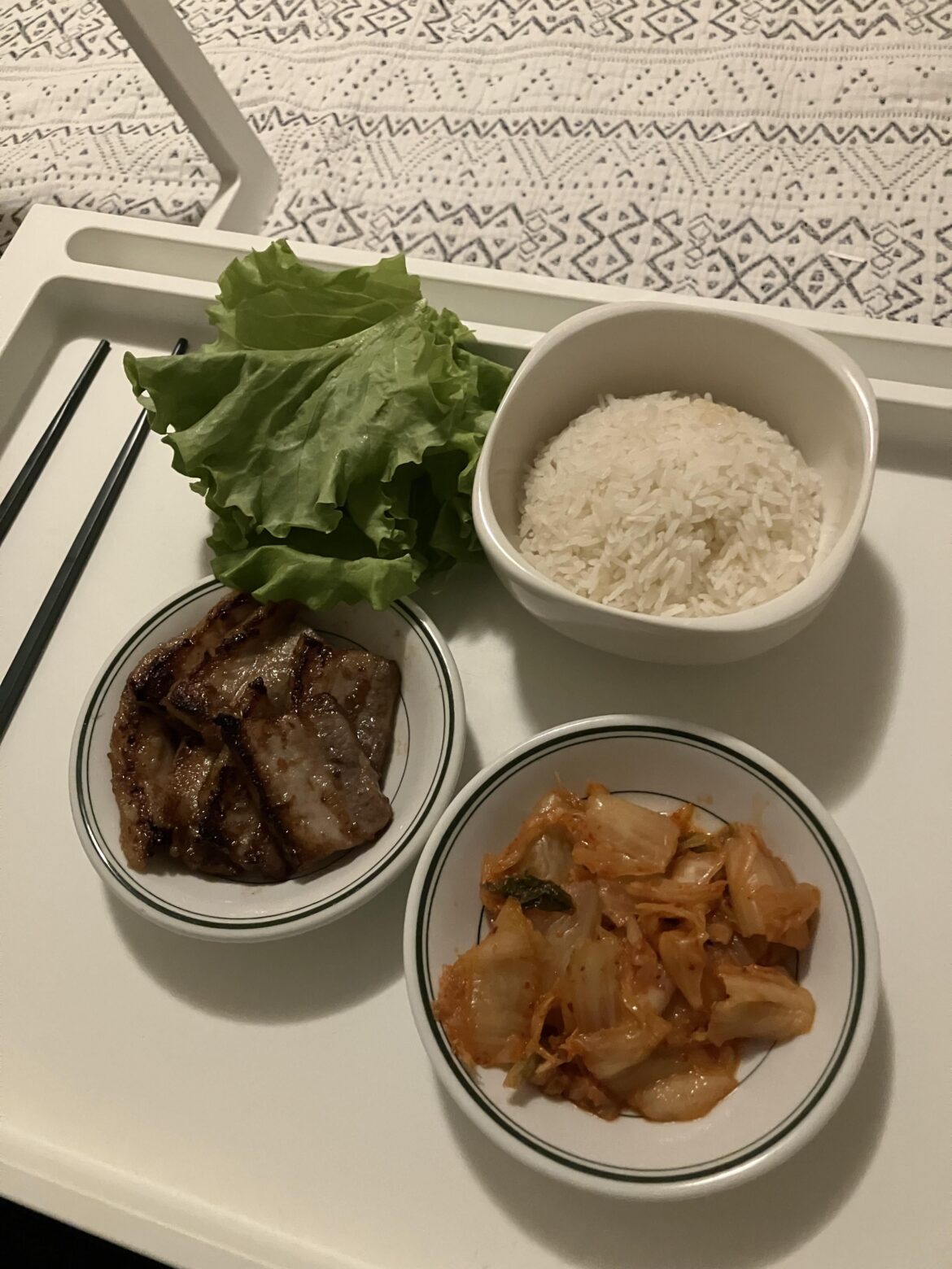 Made bokkeum after a long day of traveling.