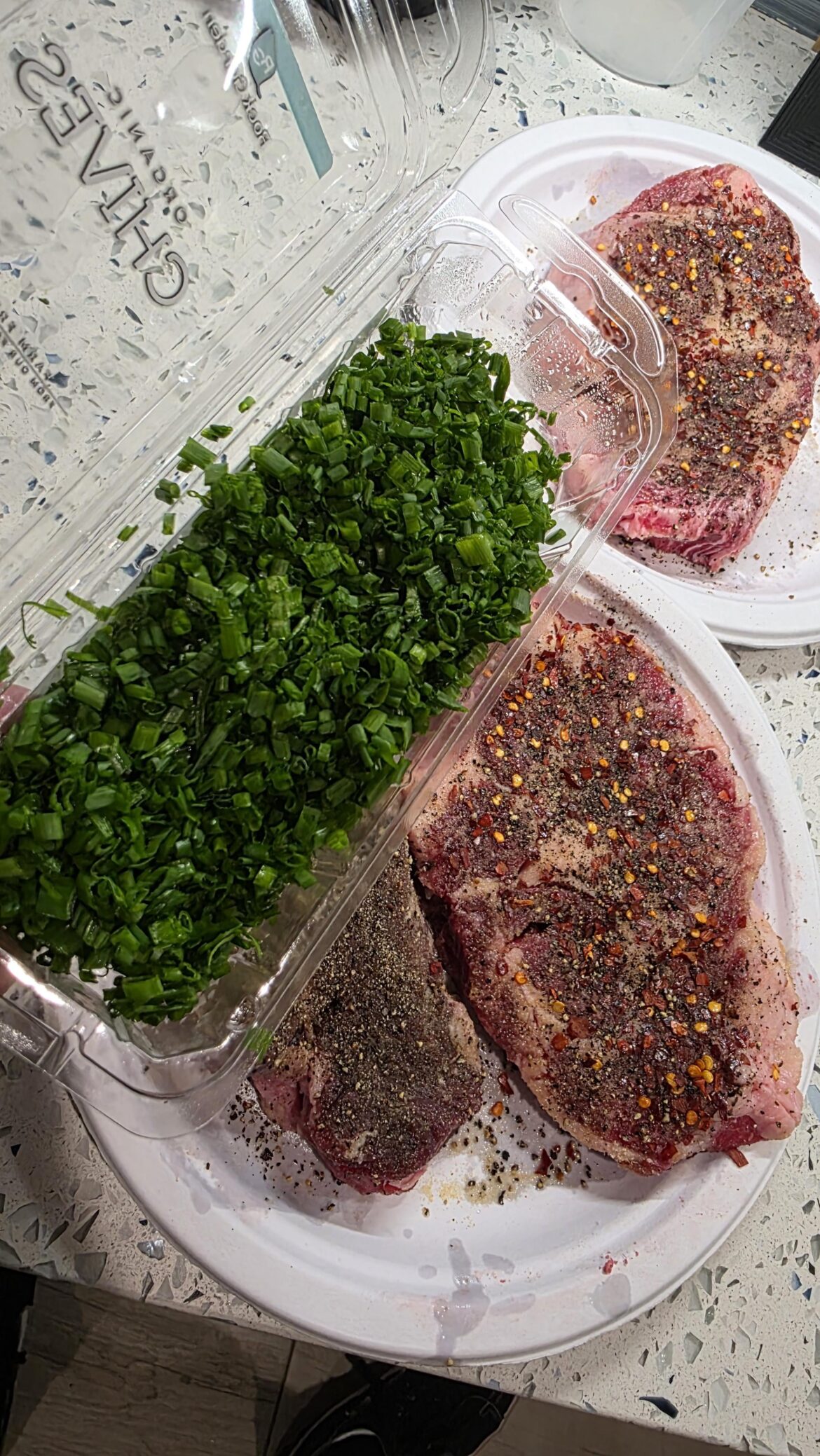 Stressed the night before dad's funeral. Rate my chives.