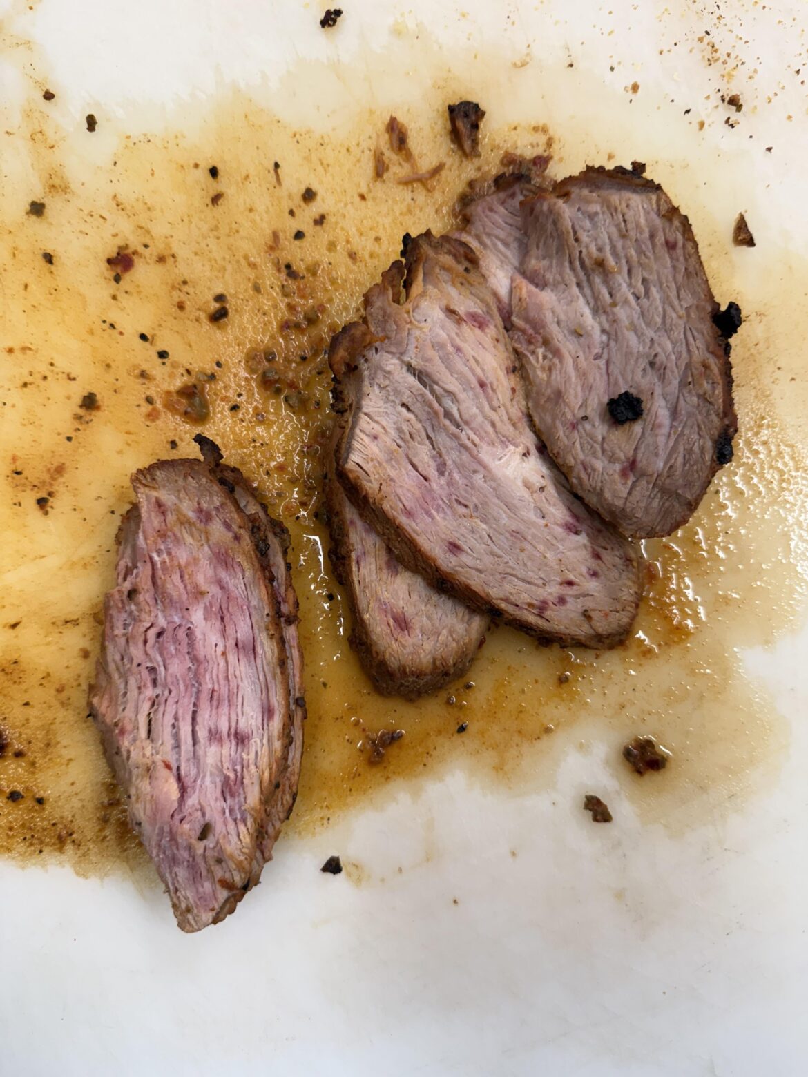 Tri-Tip with weird polka dots on it.