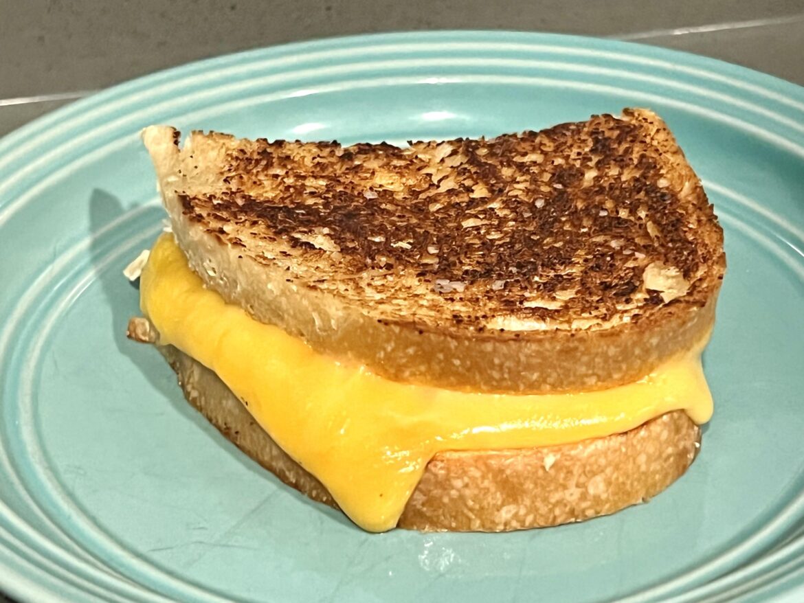 Sourdough with Tillamook medium cheddar.
