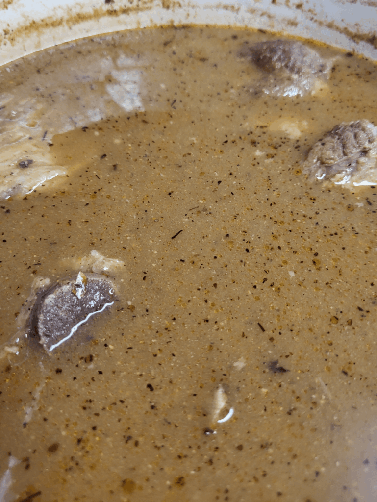 Mole de Chicatanas con costillitas de cerdo.