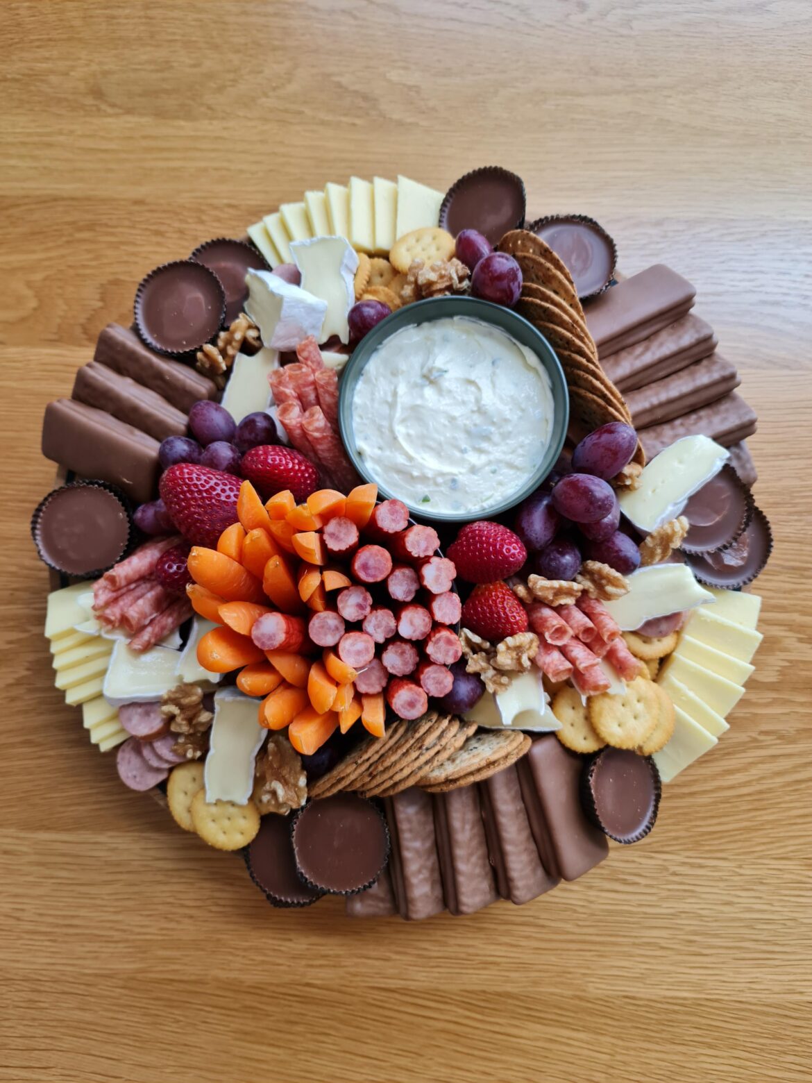 Snacking board for games day