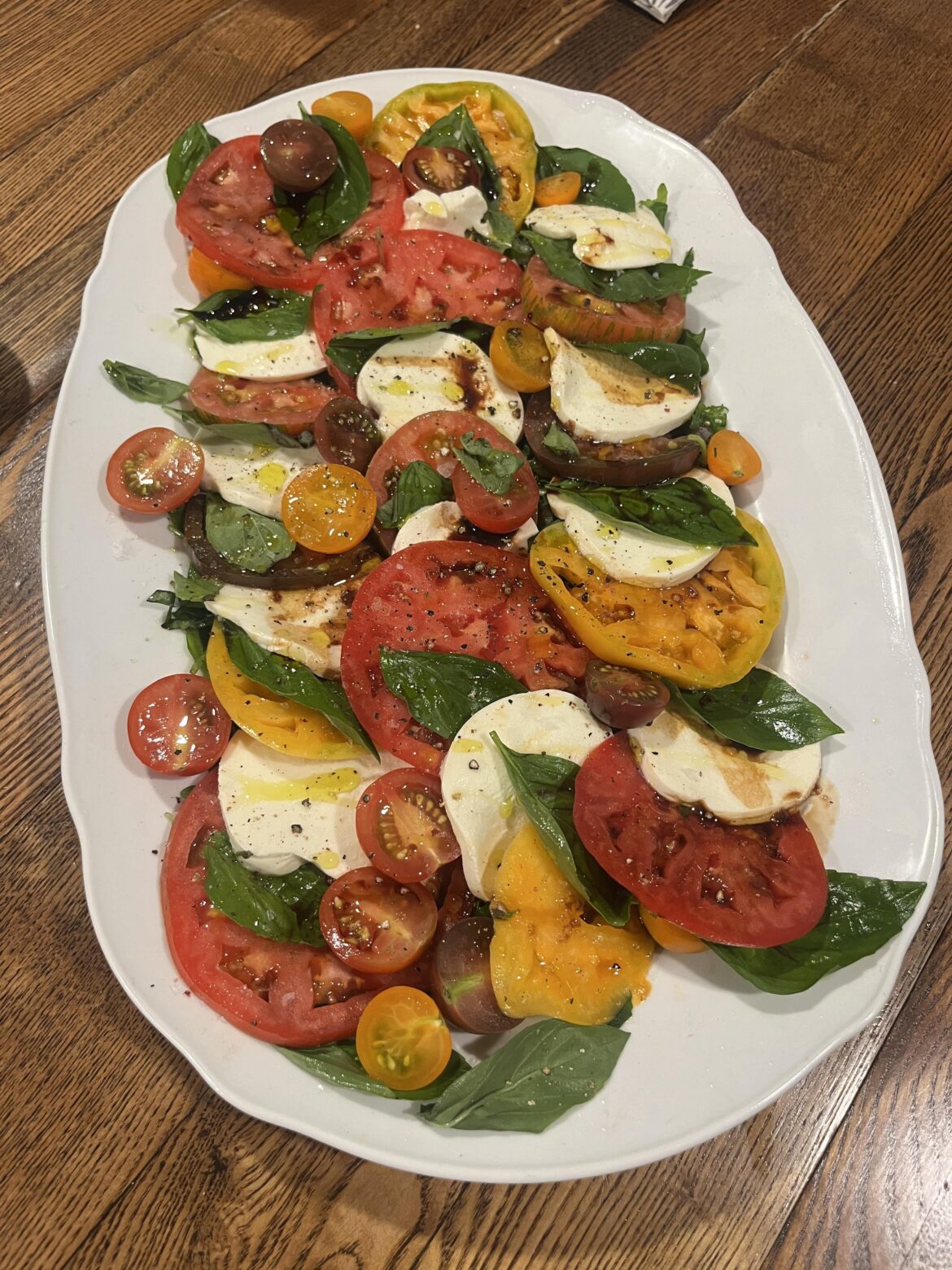 Heirloom Tomato and Local Mozzarella Caprese, a Summer Sendoff