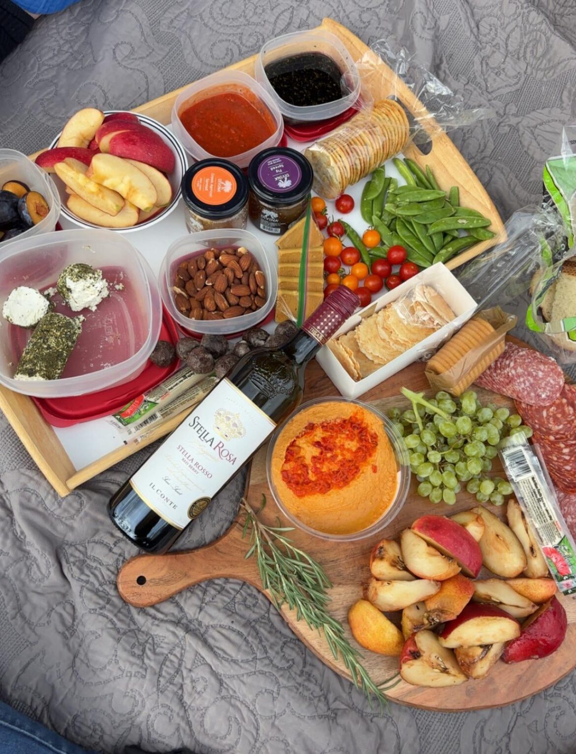 Charcuterie in the Park. Always a win for the girls.