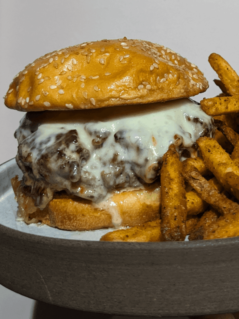 French onion burger