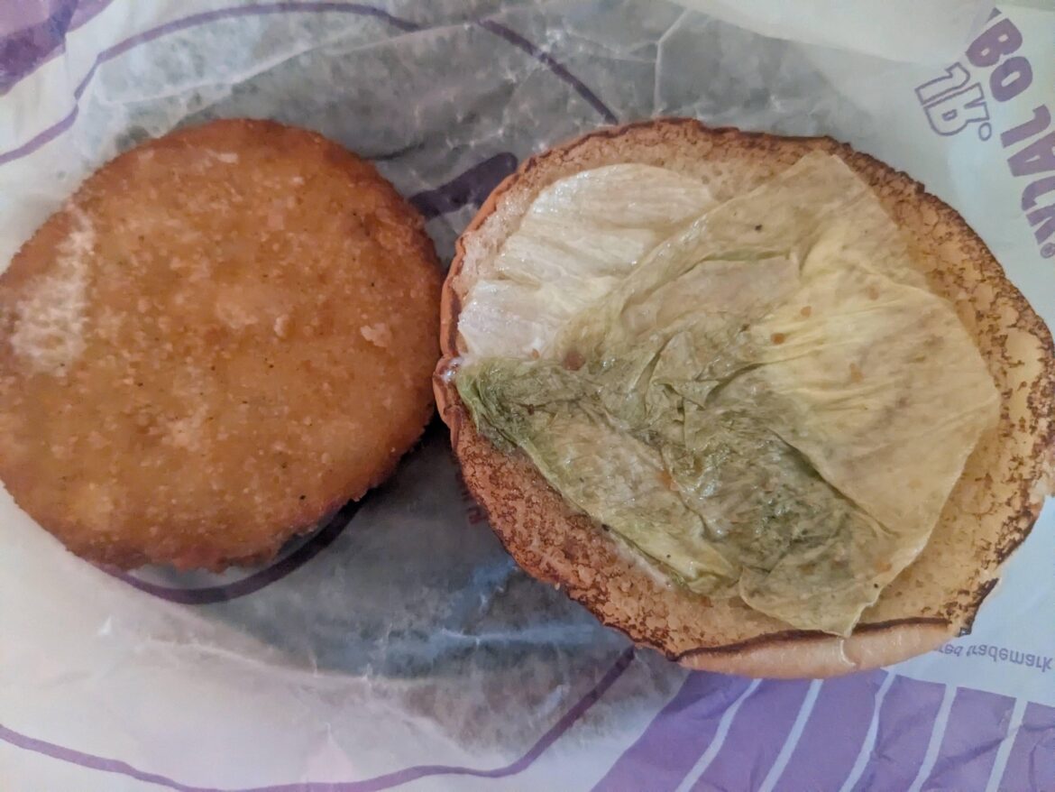 I'm hungover and JITB served me the first single, sad piece of lettuce that ever made me want to throw up