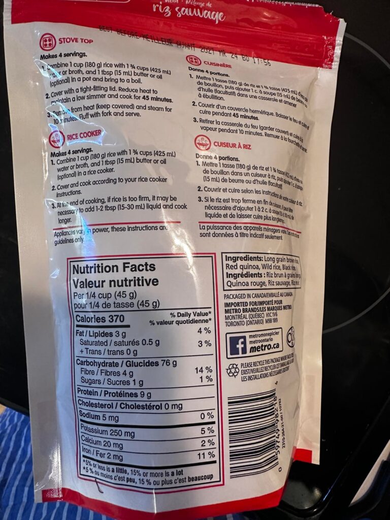 Why does this rice have so many calories?