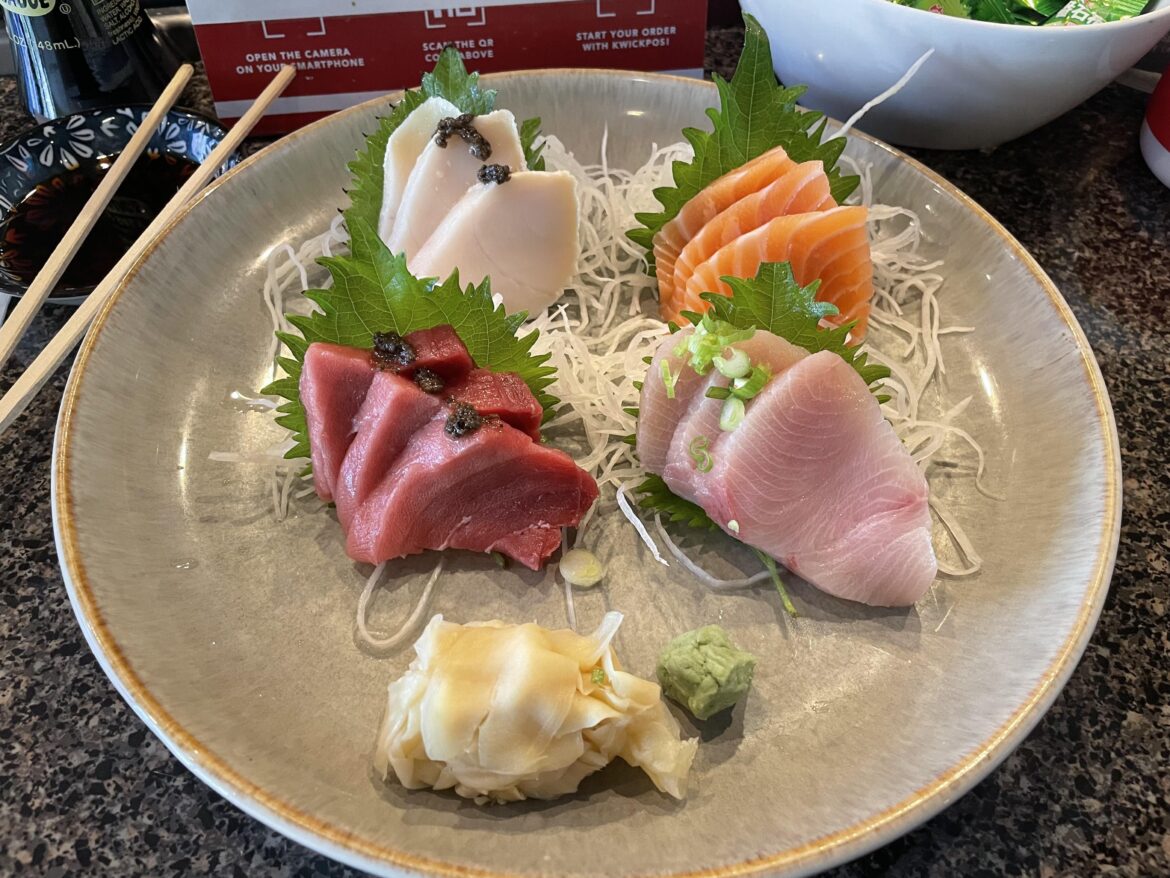 My typical lunch. I got to try big eye tuna today!