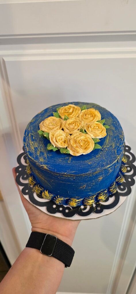 A cake I made for my in-laws 45th anniversary!