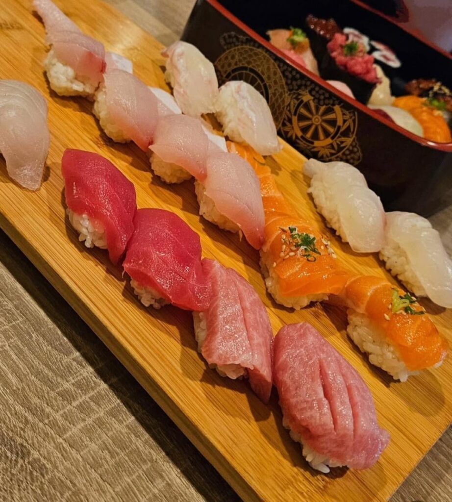 A variety of sushi