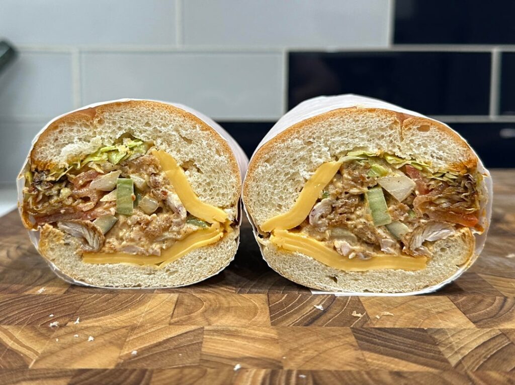 faux nashville hot chicken salad. or something. i think.