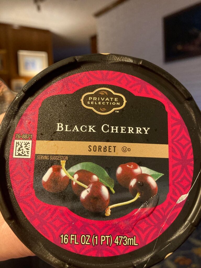 Black cherry sorbet