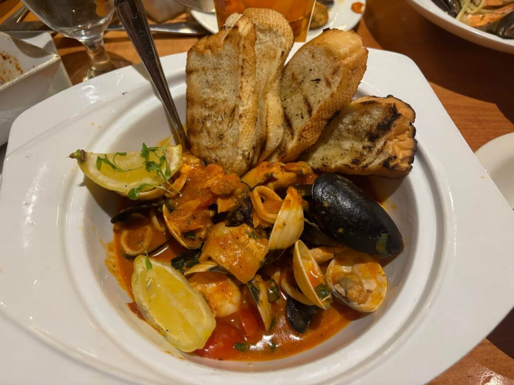 Dinner at my favorite Italian spot, Stella’s. Cioppino, Fruitti Di Mare and Calamari Dinner at my favorite Italian spot, Stella’s. Cioppino, Fruitti Di Mare and Calamari