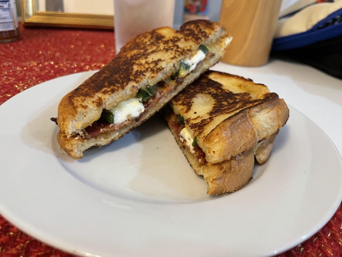 [Homemade] Jalpeño Popper Grilled Cheese