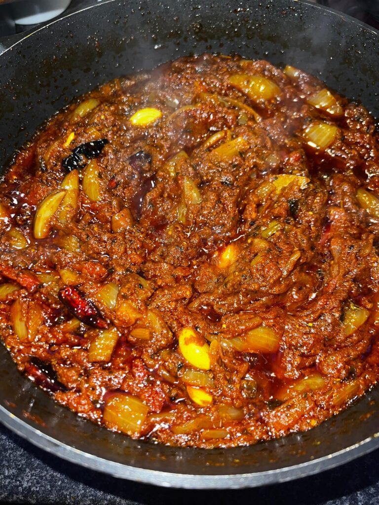 South Indian garlic chicken…