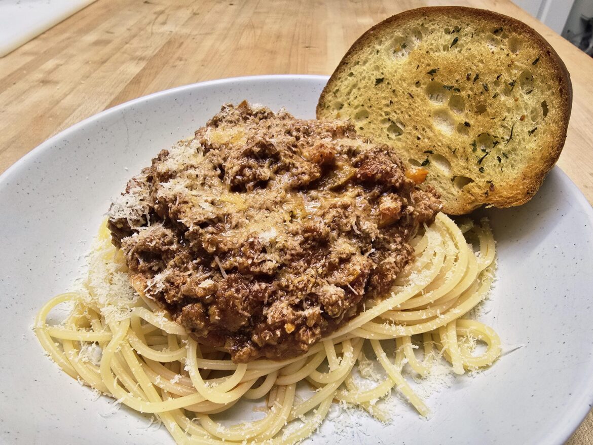 Mother in law made spaghetti for a family birthday and it was delicious