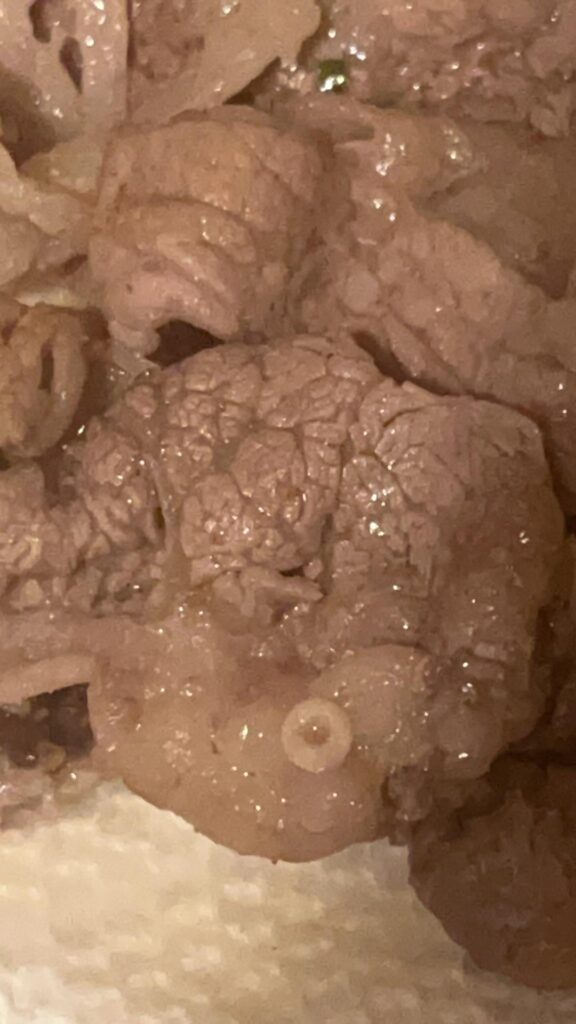 what’s this ring on my thinly sliced beef?