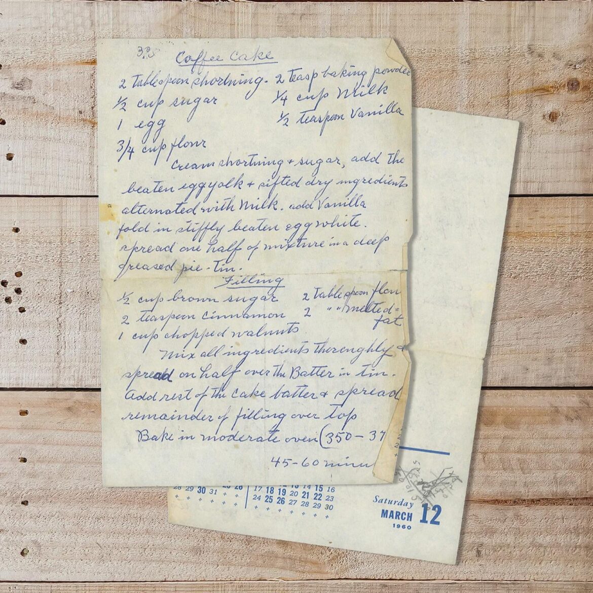 Cinnamon Walnut Coffee Cake