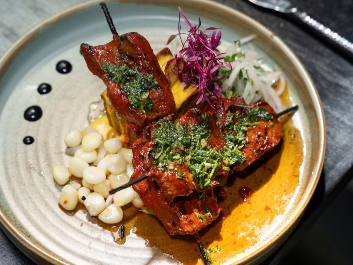 At Lucuma, anticuchos de corazón marry traditional Peruvian cuisine with Californian flair
