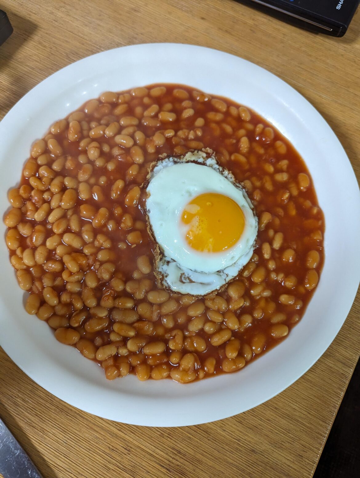 More beans and egg.