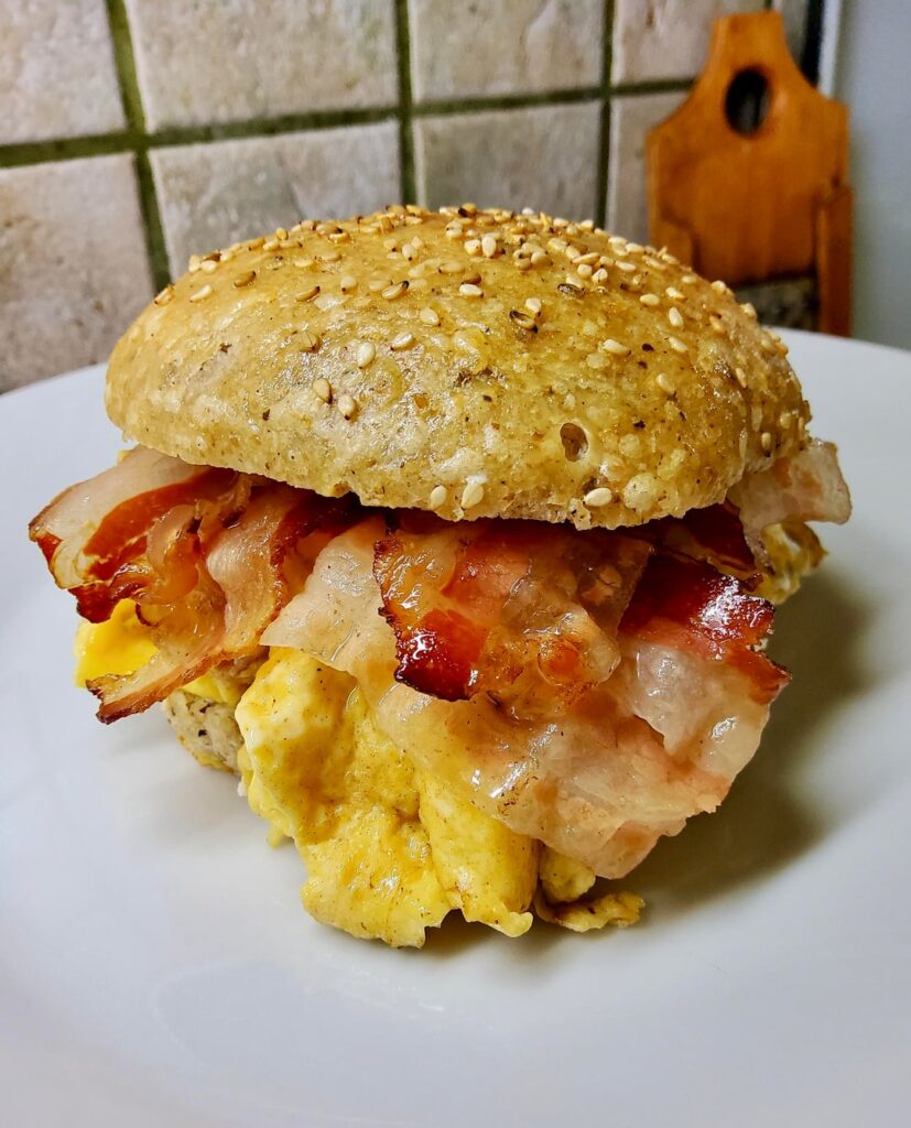 Sourdough eggs and pancetta sandwich Sourdough eggs and pancetta sandwich