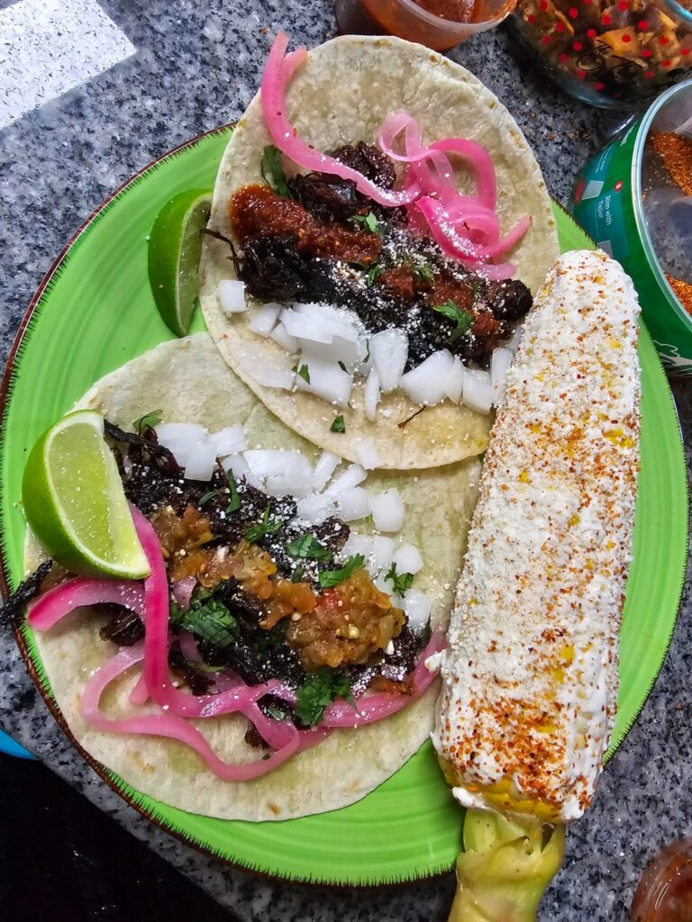 Homemade Brisket Tacos & Elotes