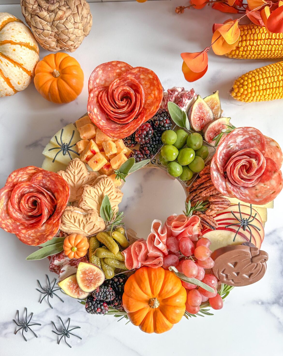 Halloween Charcuter-Wreath 🕷️🎃🧡