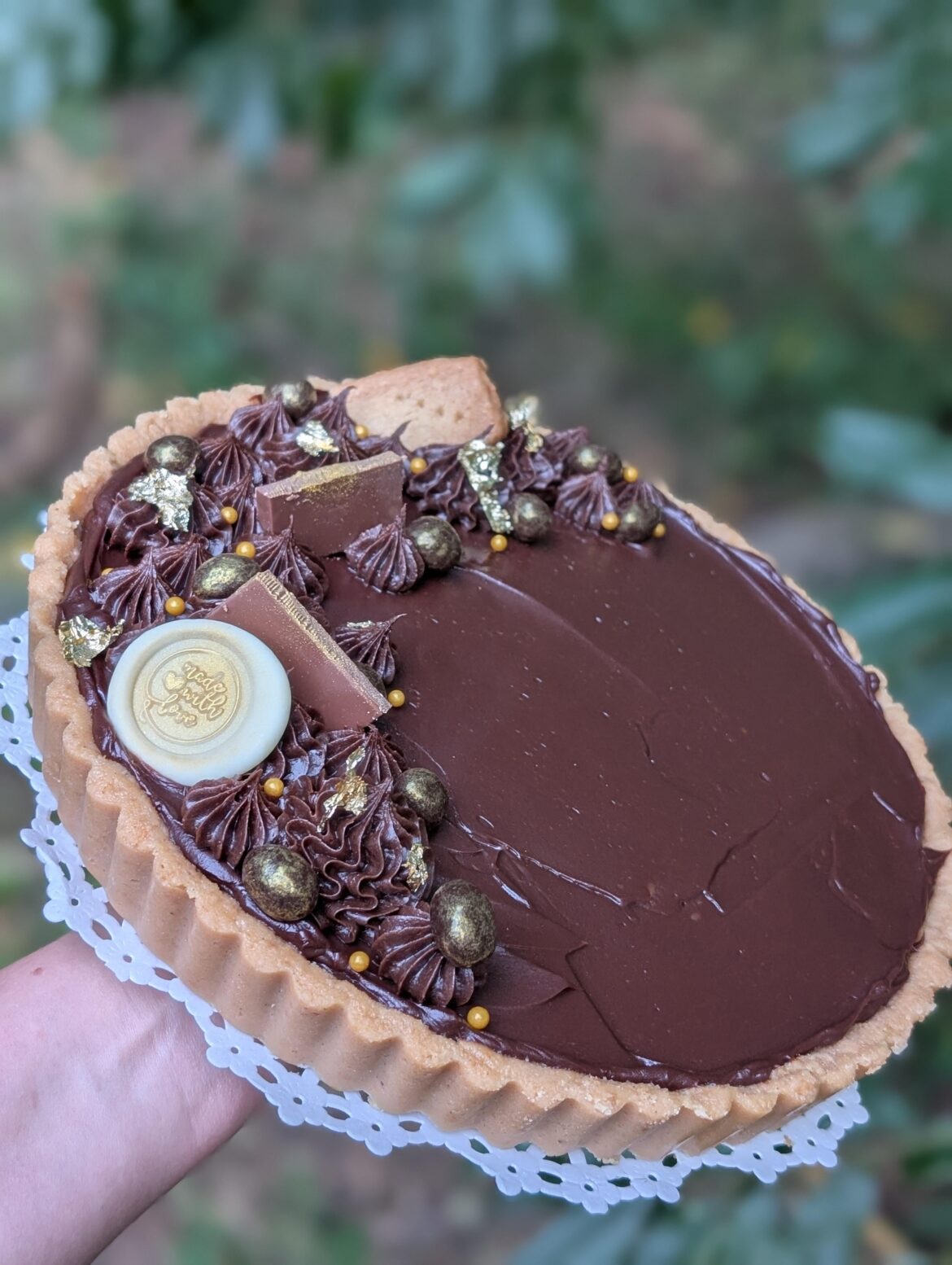 Chocolate ganache tart