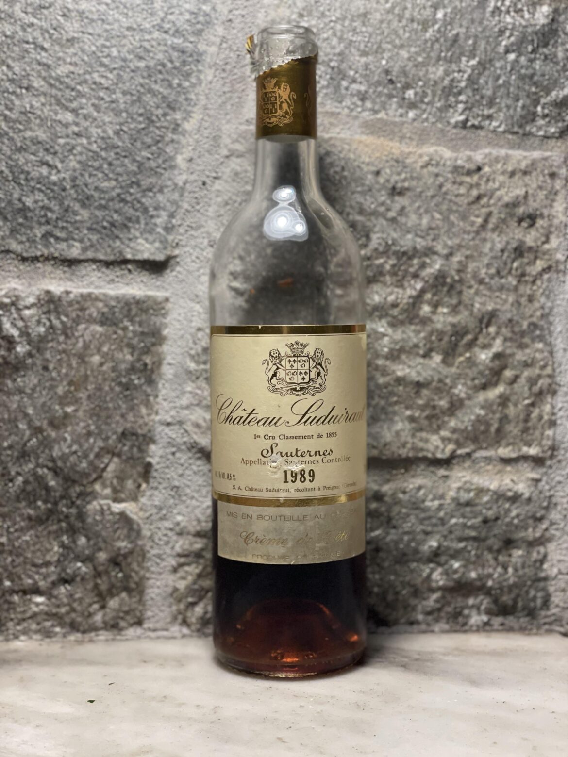 1989 Château Suduiraut Sauternes “Crème de Tête.” The Wine of the Summer